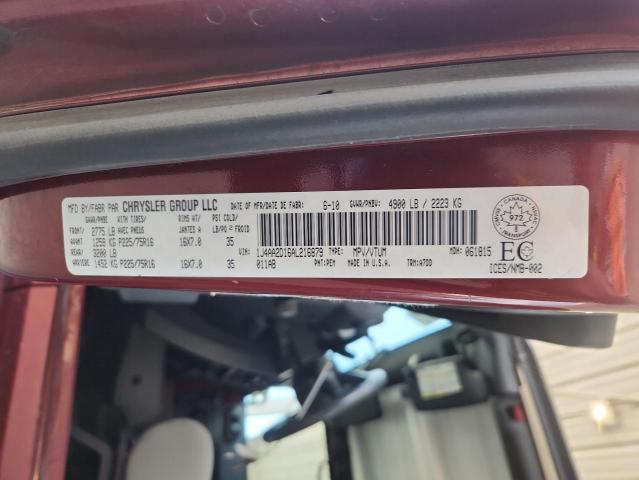 1J4AA2D16AL216879 - 2010 JEEP WRANGLER SPORT 勃艮第红 照片 12