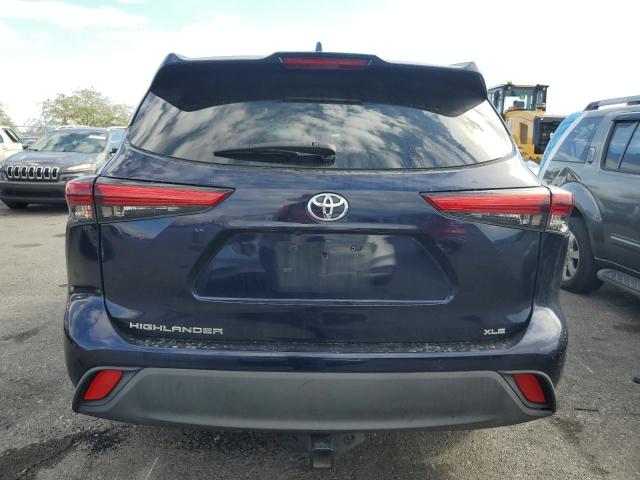5TDHZRAH4LS001512 - 2020 TOYOTA HIGHLANDER XLE BLUE photo 6