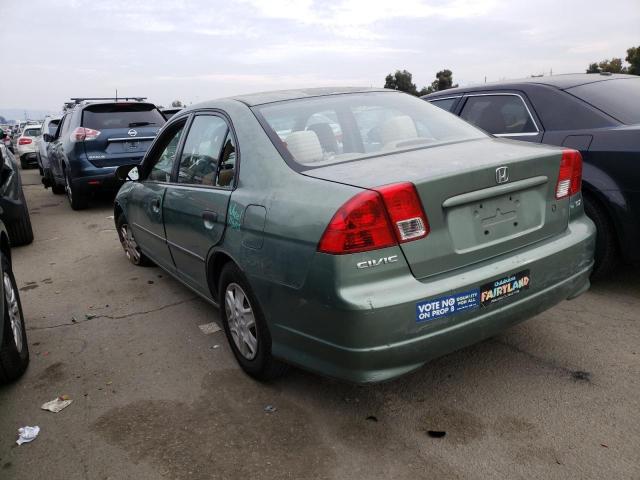 2HGES15154H582901 - 2004 HONDA CIVIC DX GREEN photo 2