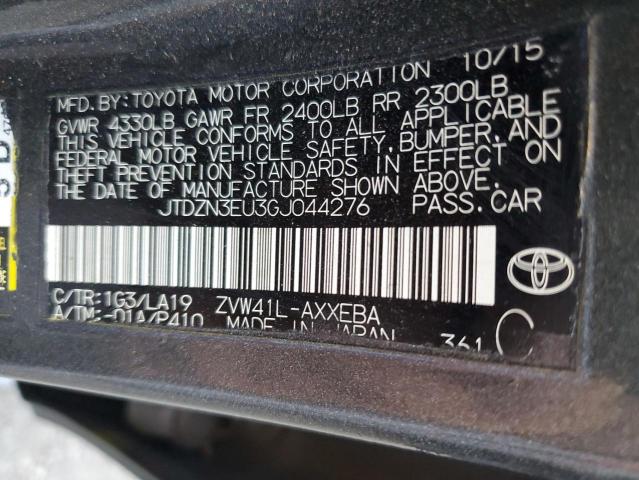 JTDZN3EU3GJ044276 - 2016 TOYOTA PRIUS V CHARCOAL photo 12