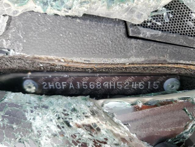 2HGFA15689H524615 - 2009 HONDA CIVIC LX-S أسود صورة 12