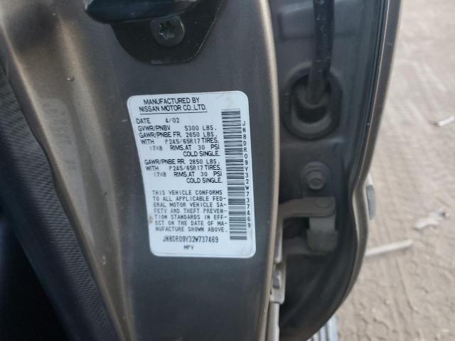 JN8DR09Y32W737469 - 2002 NISSAN PATHFINDER LE GOLD photo 13