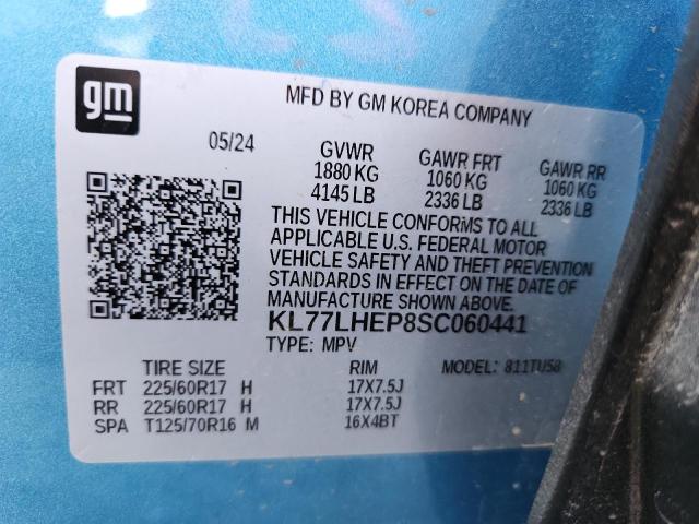 KL77LHEP8SC060441 - 2025 CHEVROLET TRAX 1LT BLUE photo 13