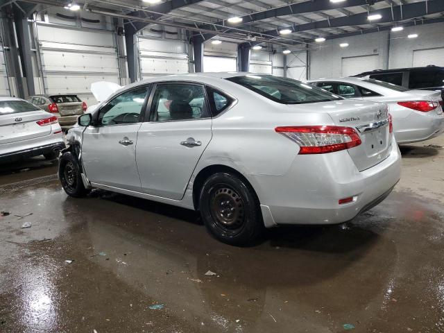 3N1AB7AP1EY214790 - 2014 NISSAN SENTRA S SILVER photo 2