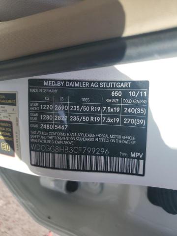 WDCGG8HB3CF799296 - 2012 MERCEDES-BENZ GLK 350 4MATIC WHITE photo 13