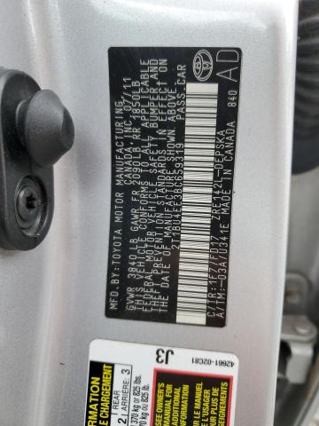 2T1BU4EE3BC659319 - 2011 TOYOTA COROLLA BASE فضي صورة 12