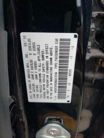 1HGCP2F83BA013194 - 2011 HONDA ACCORD EXL BLACK photo 12