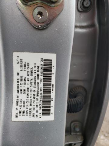 1HGCR2F80EA107399 - 2014 HONDA ACCORD EXL SILVER photo 12