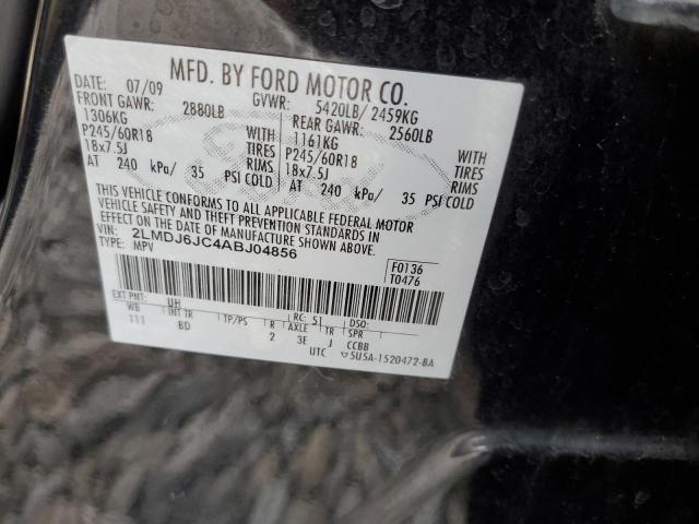 2LMDJ6JC4ABJ04856 - 2010 LINCOLN MKX BLACK photo 13