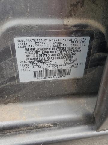 3N1AB7AP4GL652834 - 2016 NISSAN SENTRA S GRAY photo 12