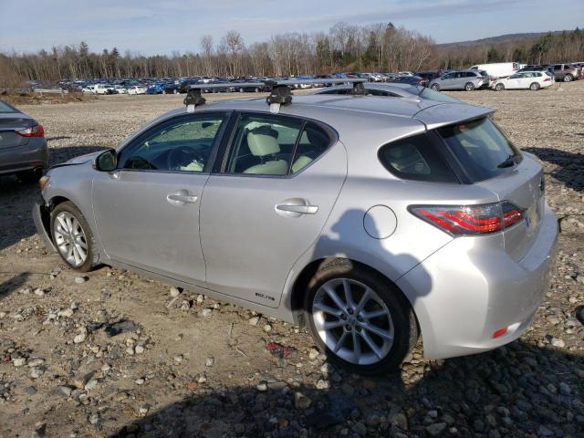 JTHKD5BH2C2105840 - 2012 LEXUS CT 200 SILVER photo 2