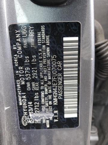KMHGN4JE7FU070075 - 2015 HYUNDAI GENESIS 3.8L 灰色 照片 12