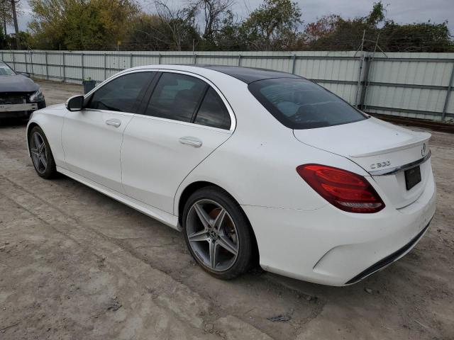 55SWF4JB0FU051846 - 2015 MERCEDES-BENZ C 300 WHITE photo 2