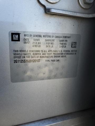 2G1125S39J9120107 - 2018 CHEVROLET IMPALA PREMIER Gümüş fotoğraf 12