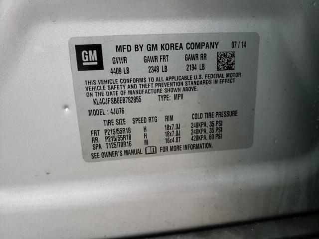 KL4CJFSB6EB782855 - 2014 BUICK ENCORE CONVENIENCE 银色 照片 13