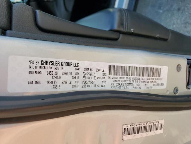 1C4RJFAG7DC622361 - 2013 JEEP GRAND CHEROKEE LAREDO SILVER photo 12