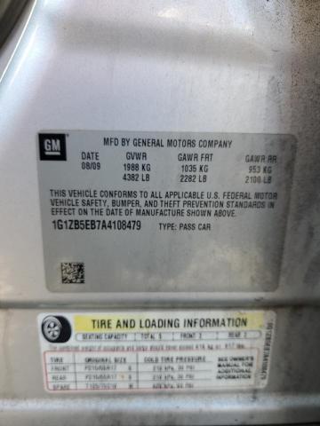 1G1ZB5EB7A4108479 - 2010 CHEVROLET MALIBU LS 银色 照片 12