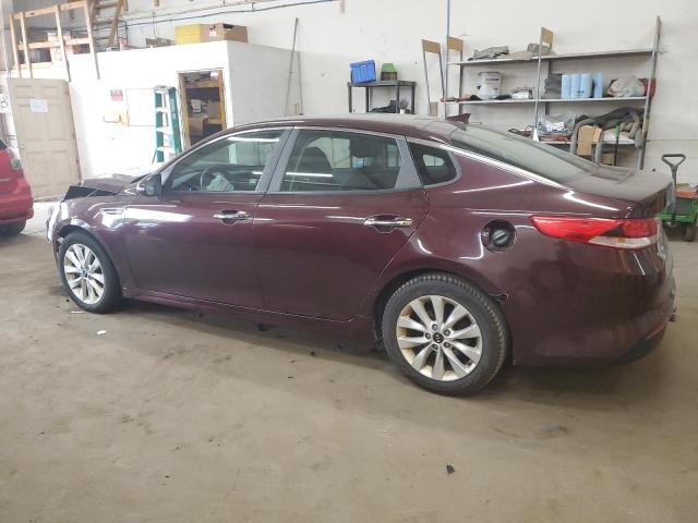 5XXGT4L36GG007837 - 2016 KIA OPTIMA LX MAROON photo 2