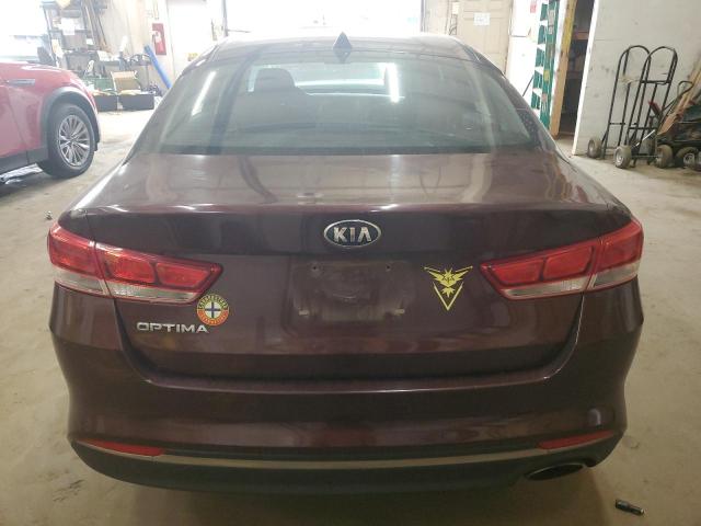 5XXGT4L36GG007837 - 2016 KIA OPTIMA LX MAROON photo 6