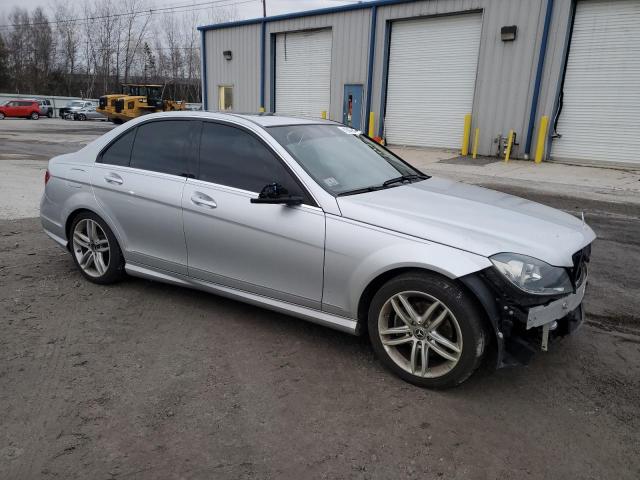 WDDGF8BB8CA704607 - 2012 MERCEDES-BENZ C 300 4MATIC SILVER photo 4