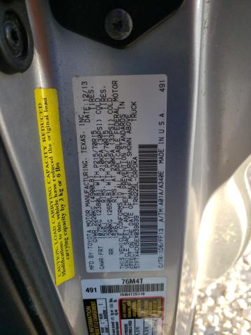 5TFTX4CN5EX039639 - 2014 TOYOTA TACOMA ACCESS CAB Күміс фото 12