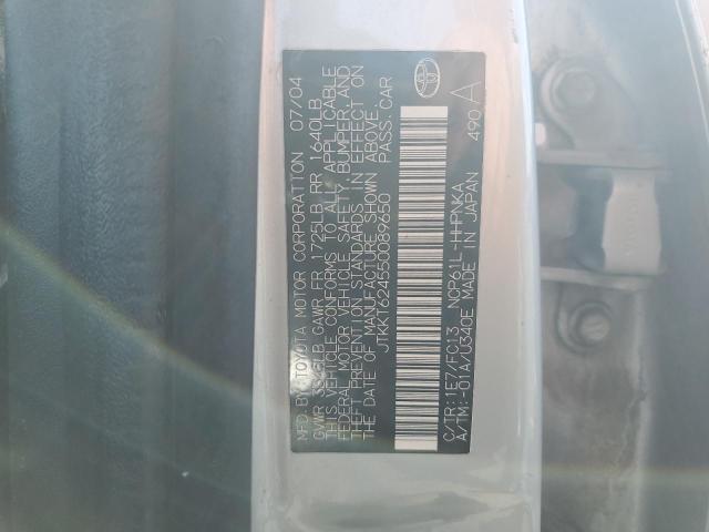 JTKKT624550089650 - 2005 TOYOTA SCION XA SILVER photo 12