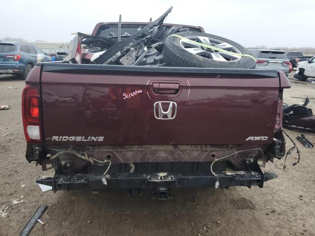 5FPYK3F58JB013493 - 2018 HONDA RIDGELINE RTL MAROON photo 6