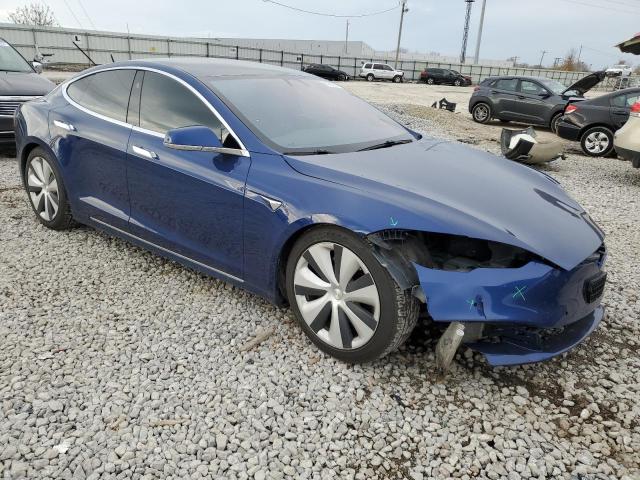 5YJSA1E29LF381892 - 2020 TESLA MODEL S ლურჯი ფოტო 4