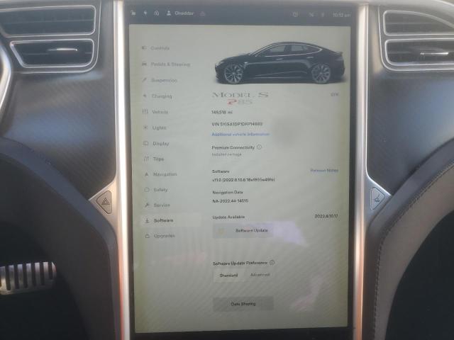 5YJSA1DP1DFP14889 - 2013 TESLA MODEL S Czarny zdjęcie 9