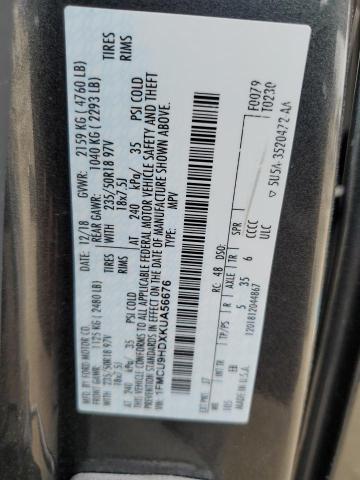 1FMCU9HDXKUA56676 - 2019 FORD ESCAPE SEL CHARCOAL photo 13