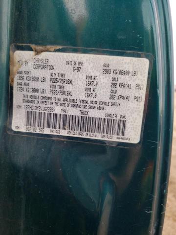 1B7HC13Y2VJ622067 - 1997 DODGE RAM 1500 GREEN photo 13