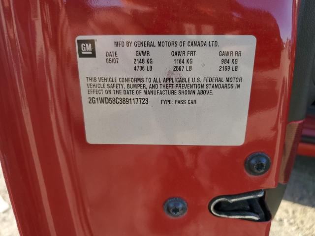 2G1WD58C389117723 - 2008 CHEVROLET IMPALA SUPER SPORT Qırmızı foto 12