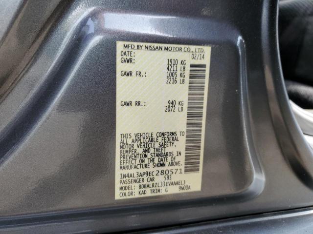 1N4AL3AP9EC280571 - 2014 NISSAN ALTIMA 2.5 Boz foto 12