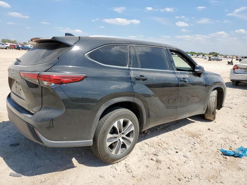 5TDGZRAH0MS524619 - 2021 TOYOTA HIGHLANDER XLE CHARCOAL photo 3