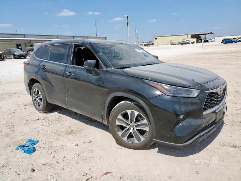 5TDGZRAH0MS524619 - 2021 TOYOTA HIGHLANDER XLE CHARCOAL photo 4