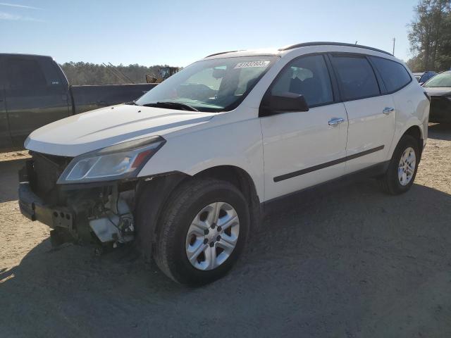 1GNKRFED5EJ317830 - 2014 CHEVROLET TRAVERSE LS WHITE photo 1