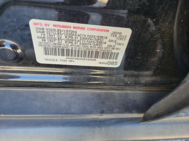 JA4AP3AUXGZ030688 - 2016 MITSUBISHI OUTLANDER ES BLACK photo 12