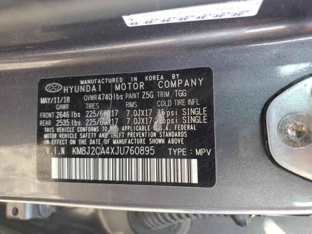 KM8J2CA4XJU760895 - 2018 HYUNDAI TUCSON SE 灰色 照片 13