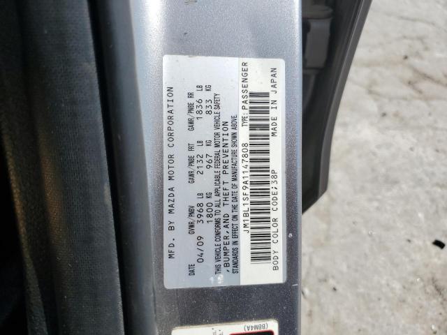 JM1BL1SF9A1147808 - 2010 MAZDA 3 I GRAY photo 12