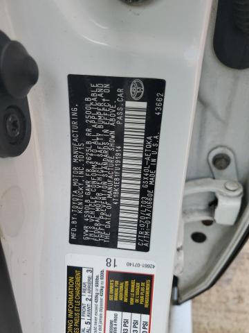 4T1BK1EB1FU191914 - 2015 TOYOTA AVALON XLE 白色 照片 12