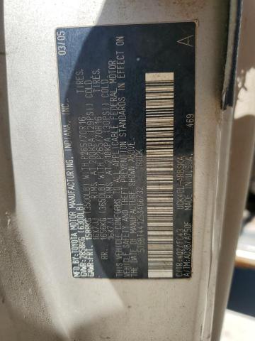 5TBBT44125S466732 - 2005 TOYOTA TUNDRA ACCESS CAB SR5 TAN photo 12