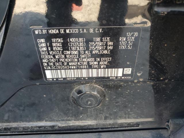 3CZRU5H34MM714881 - 2021 HONDA HR-V LX BLACK photo 14