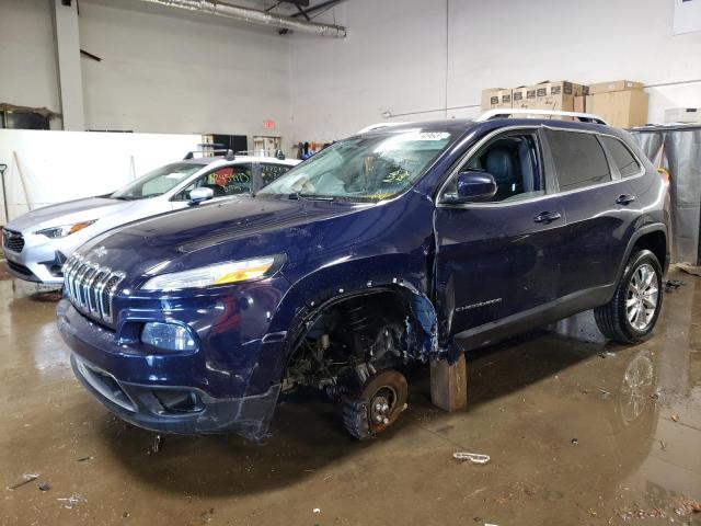 1C4PJMDS2EW264338 - 2014 JEEP CHEROKEE LIMITED BLUE photo 1