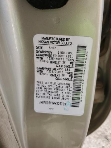JN8AR05Y1WW225739 - 1998 NISSAN PATHFINDER LE BEIGE photo 12