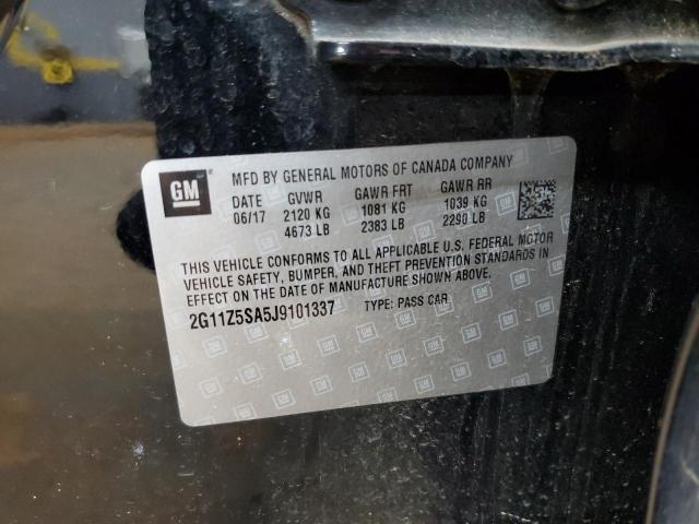 2G11Z5SA5J9101337 - 2018 CHEVROLET IMPALA LS BLACK photo 12