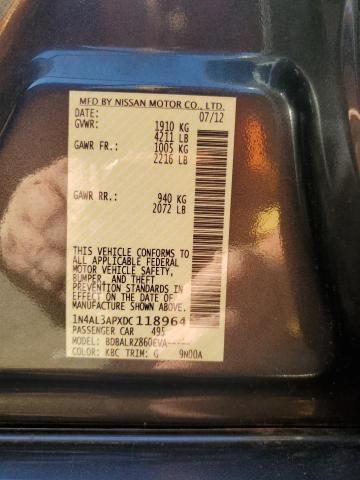 1N4AL3APXDC118964 - 2013 NISSAN ALTIMA 2.5 GRAY photo 13