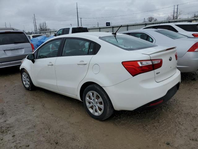 KNADM4A38E6408706 - 2014 KIA RIO LX WHITE photo 2