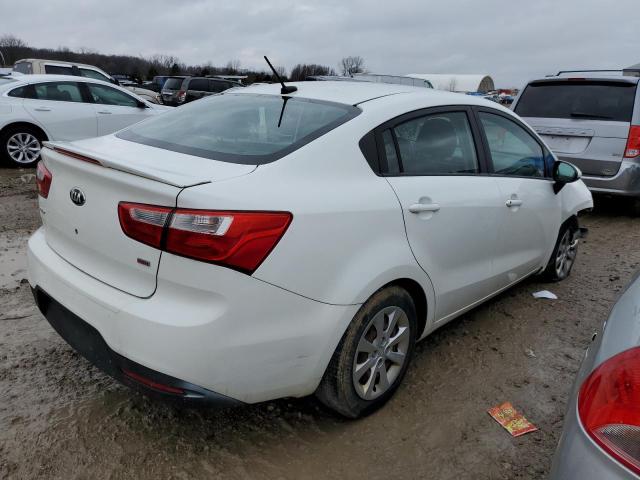 KNADM4A38E6408706 - 2014 KIA RIO LX WHITE photo 3