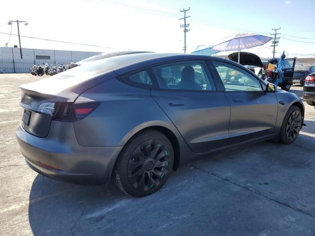 5YJ3E1EAXNF107555 - 2022 TESLA MODEL 3 Szary zdjęcie 3