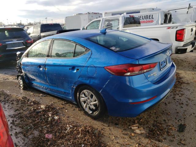 KMHD74LF8HU061178 - 2017 HYUNDAI ELANTRA SE BLUE photo 2